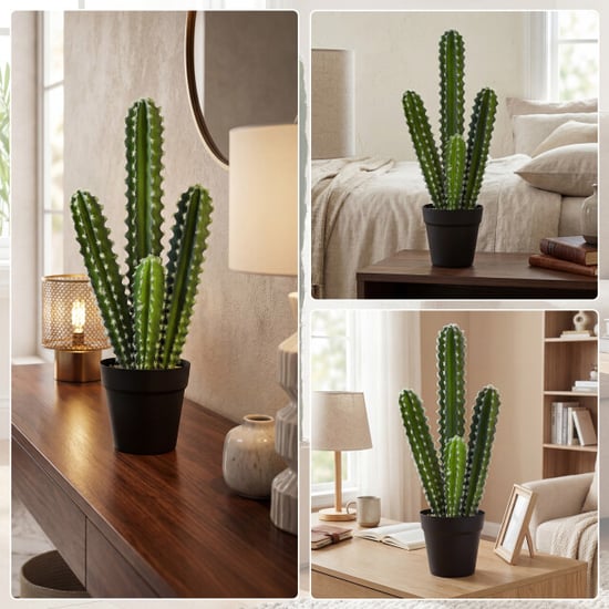 4goodz Kunstplant cactus 53 cm groot met pot realistisch groen - Image 6