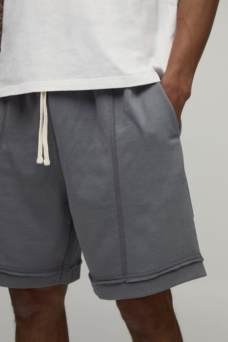 Baggy Drop Crotch Exposed Seam Loopback Short - Image 3