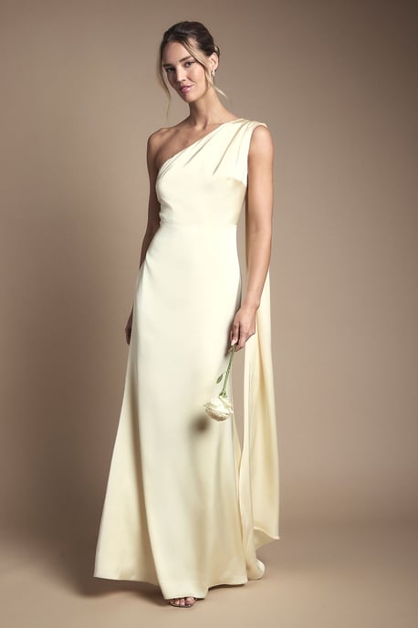 Coast Honoured Drape One Shoulder Satin Maxi Bridesmaid Dress - Image 1