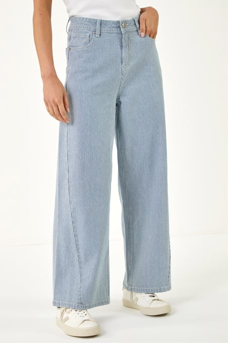 Petite Stripe Cropped Jeans - Image 4