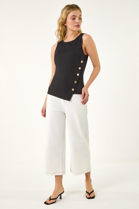 Asymmetric Button Detail Top - Image 2