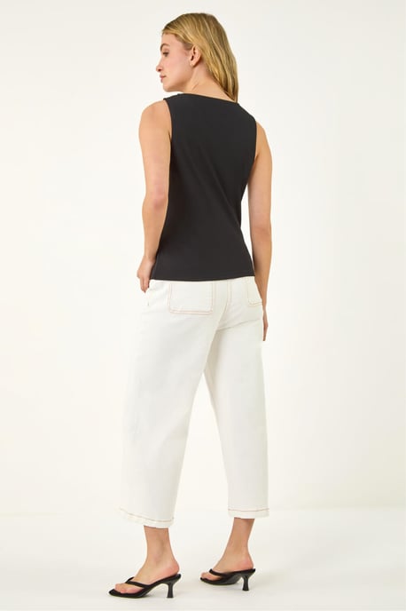 Asymmetric Button Detail Top - Image 3