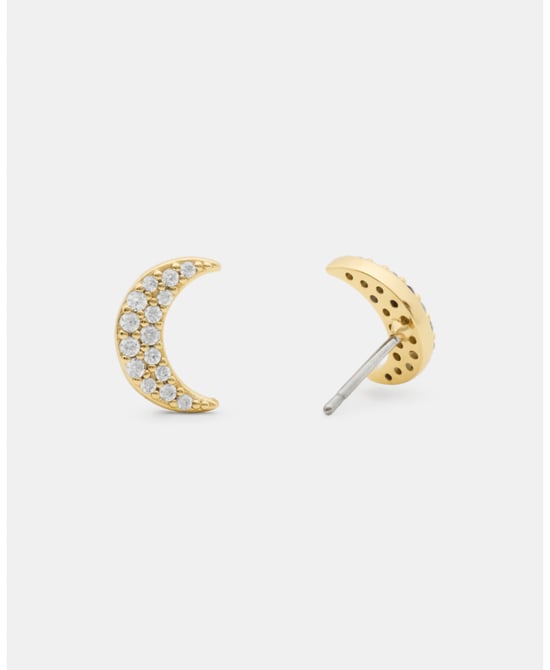 You're A Gem Pave Moon Studs - Image 2