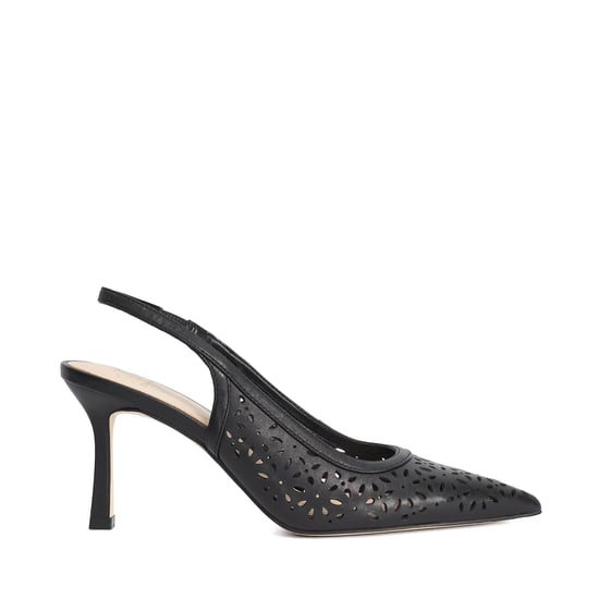 Dune Ladies Corfu - Laser Cut Leather Sling-Back Heels - Image 2