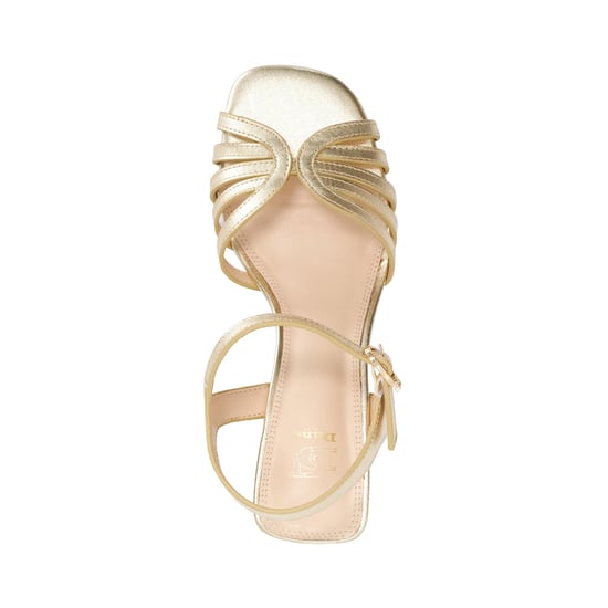 Dune Ladies Jaelle - Gold Block Heel Sandals - Image 3