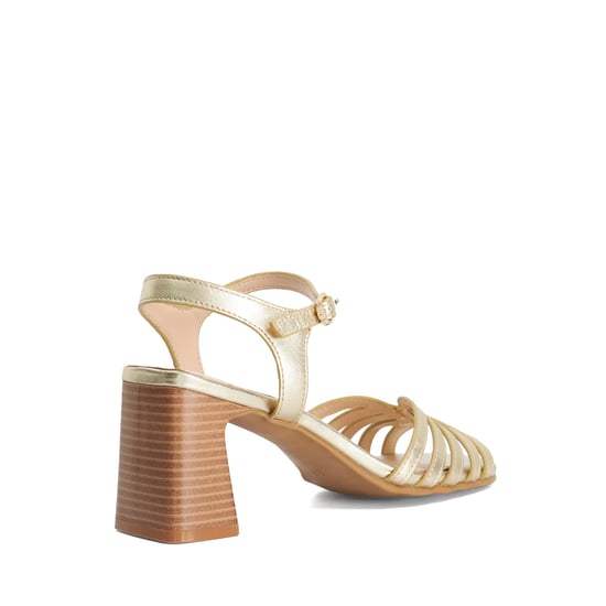 Dune Ladies Jaelle - Gold Block Heel Sandals - Image 4
