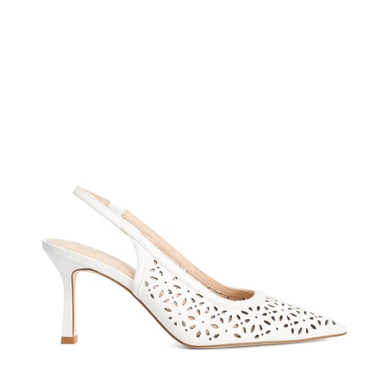 Dune Ladies Corfu - Laser Cut Leather Sling-Back Heels - Image 2