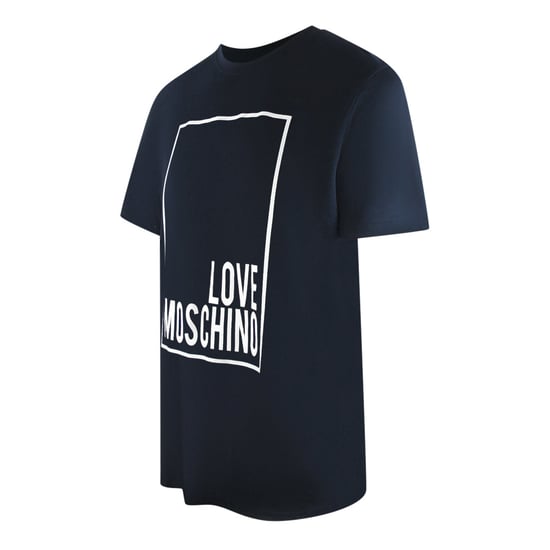 Love Moschino Box Logo Navy Blue T-shirt - Image 2