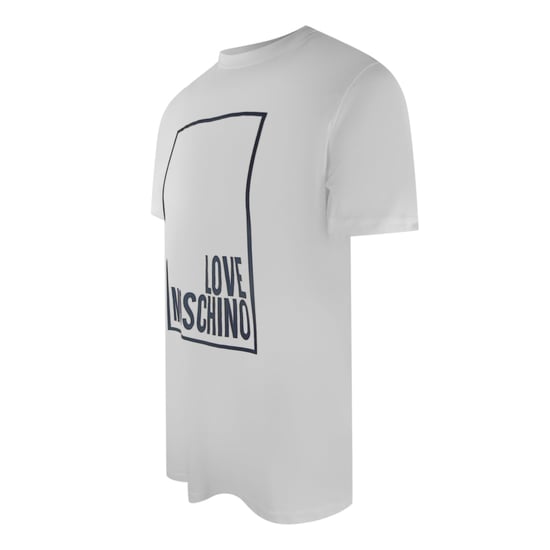 Love Moschino Box Logo White T-shirt - Image 3
