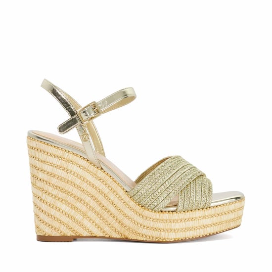 Dune Ladies Kava - Raffia Wedge Sandals - Image 2