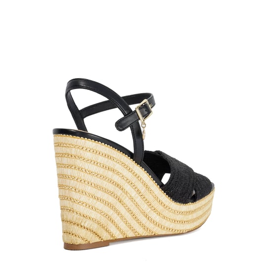 Dune Ladies Kava - Raffia Wedge Sandals - Image 4