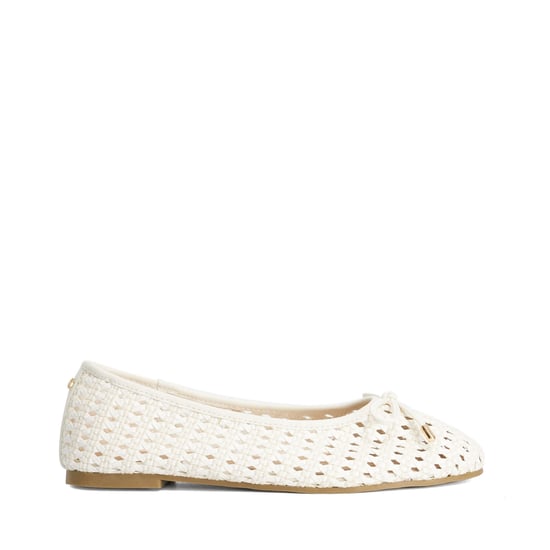 Dune Ladies Hypnos - Woven Raffia Ballet Flats - Image 2