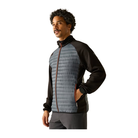 Regatta Clumber Hybrid Jacket för herrar (Stormgrå/Svart) - Image 4