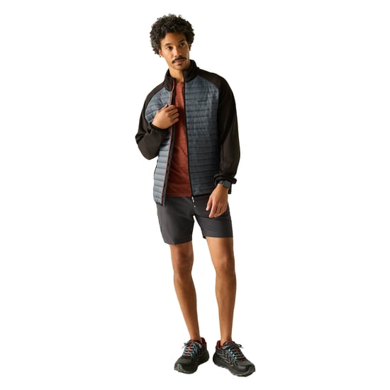 Regatta Clumber Hybrid Jacket för herrar (Stormgrå/Svart) - Image 5