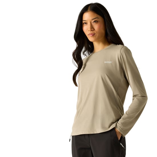 Regatta Dames/Dames Mindo Insectenwerend T-shirt met lange mouwen (Perkament) - Image 4