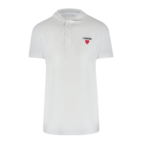 Love Moschino Poloshirt Met Hartlogo, Wit - Image 1