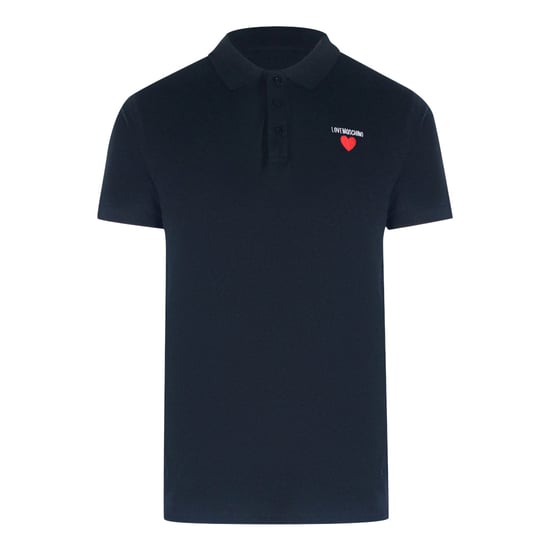 Love Moschino Poloshirt Met Hartlogo In Marineblauw - Image 1