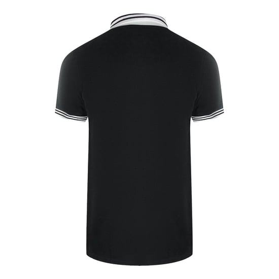 Love Moschino Twin Tipped Collar Love Logo Black Polo Shirt - Image 3