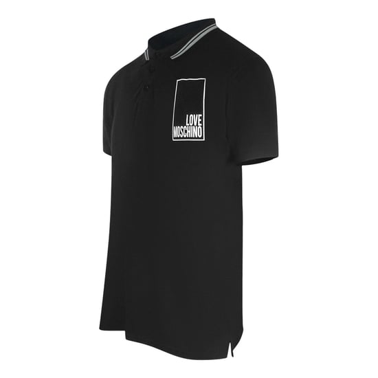 Love Moschino Box Logo Black Polo Shirt - Image 4