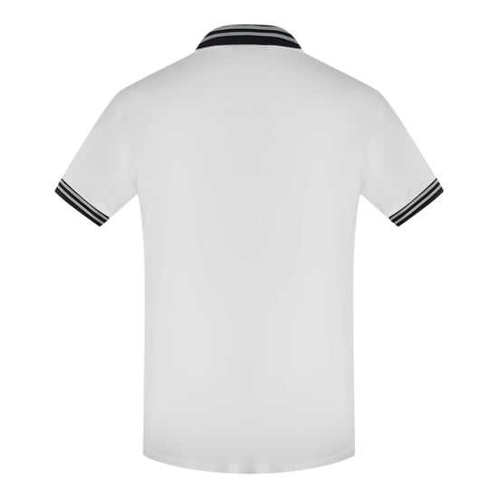 Love Moschino Twin Tipped Collar Love Logo White Polo Shirt - Image 3