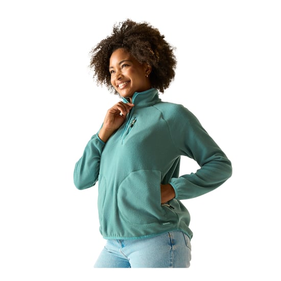 Regatta Dames/Dames Frankie Quarter Zip Fleece Top (Ivy Mos) - Image 4