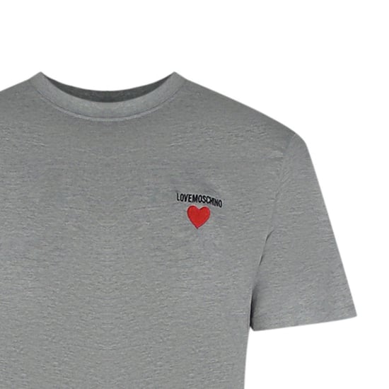 Love Moschino T-shirt Met Klein Logo In Grijs - Image 3