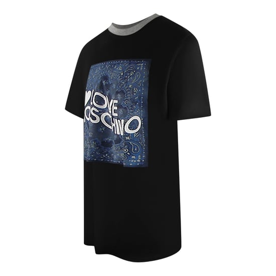 Love Moschino Paisley Print Logo Black T-shirt - Image 3