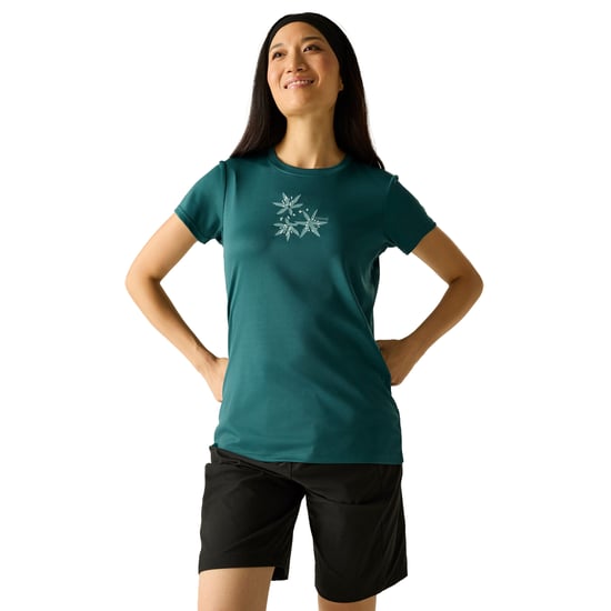 Regatta Dames/Dames Fingal Bloem T-shirt (Mediterraan groen) - Image 4