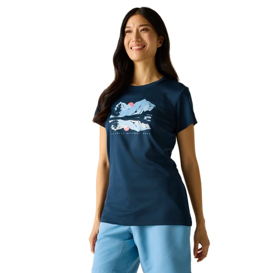 Regatta Dames/Dames Bergwereld T-Shirt (Marineblauw) - Image 4