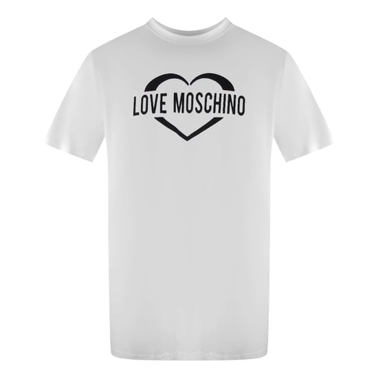 Love Moschino Bold Heart Logo White T-shirt - Image 1