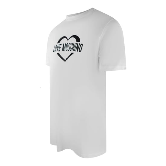 Love Moschino Bold Heart Logo White T-shirt - Image 3