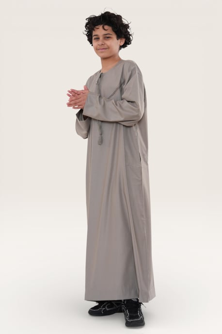 Kinderen jongens Eid Beige Marokkaanse Thobe Robe Djellaba Ramadan Eid Jubba- K-HM10 - Image 2