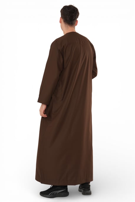 Heren Eid Bruin Marokkaanse Jubba Robe Djellaba Ramadan Eid Thobe - HM11 - Image 5