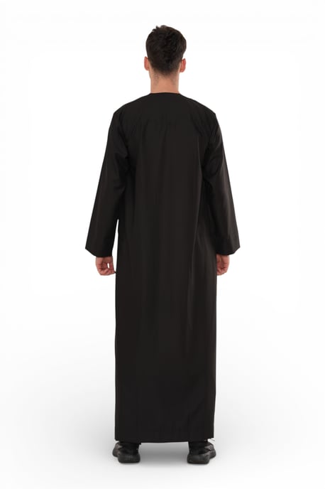 Heren Eid Zwart Marokkaanse Jubba Robe Djellaba Ramadan Eid Thobe - HM11 - Image 5
