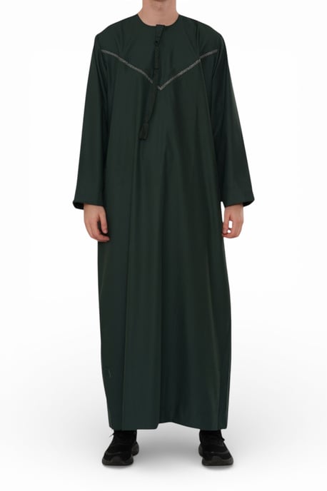 Men's Eid Green Moroccan Thobe Robe Djellaba Ramadan Eid Jubba- HM10 - Image 5