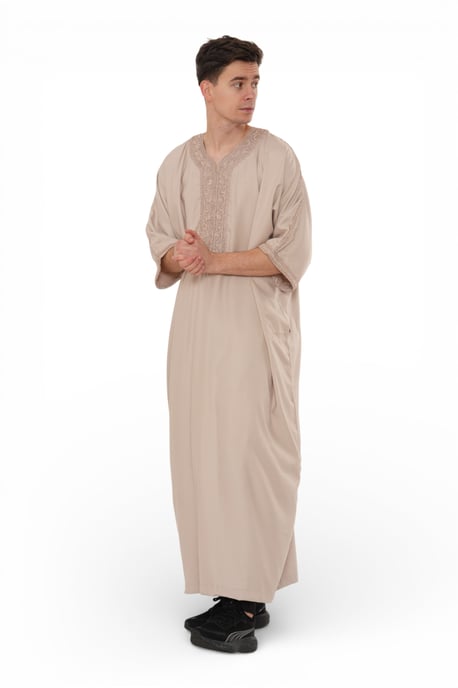 Marockansk lax herr Thobe Robe Djellaba Gandoura Eid Jubba- HM66 - Image 4