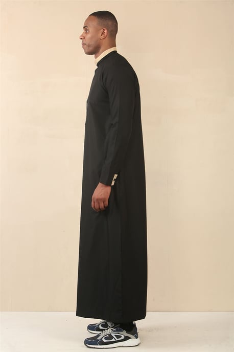 Svarta herrkläder, Jubba-mantel, Thobe, arabiska och saudiska emiratar, islamiska kläder, Thobe, Jubba-mantel - Image 4