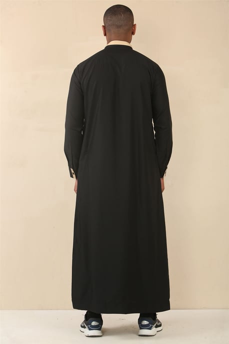Svarta herrkläder, Jubba-mantel, Thobe, arabiska och saudiska emiratar, islamiska kläder, Thobe, Jubba-mantel - Image 5