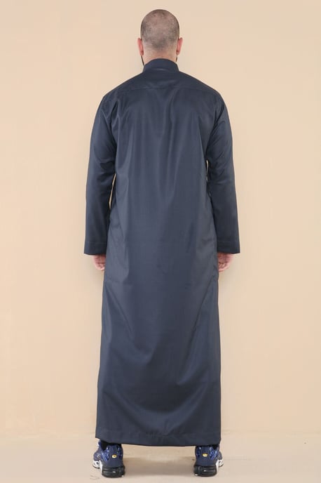 Mens Grå Thobe Jubba Saudi Ramadan Eid Islamisk Kaftan Kaudara Arabiska Jubbah - Image 3
