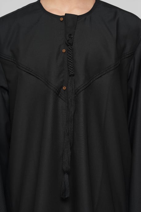 Kinderen jongens Eid zwarte Marokkaanse Jubba gewaad Djellaba Ramadan Eid Thobe - K-HM11 - Image 5