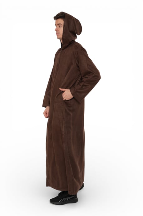 Heren Eid Bruin Marokkaanse Jubba Robe Ramadan Eid Thobe met capuchon - HM12 - Image 4