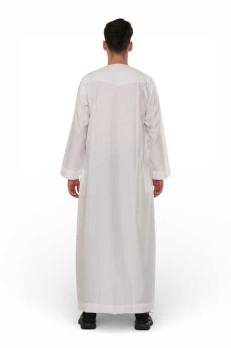Mens White Eid Moroccan Thobe Robe Djellaba Ramadan Eid Jubba LFS- HM10 - Image 5
