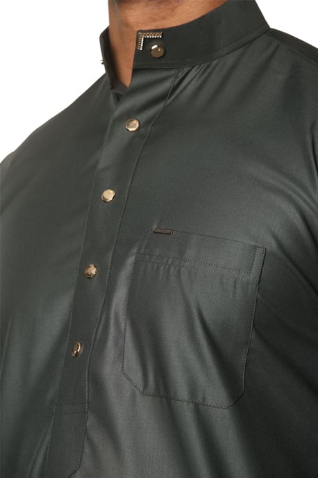 Herrblå Thobe Arabisk Saudiarabisk Islamisk Kläder Jubba Morgonrock - Image 5