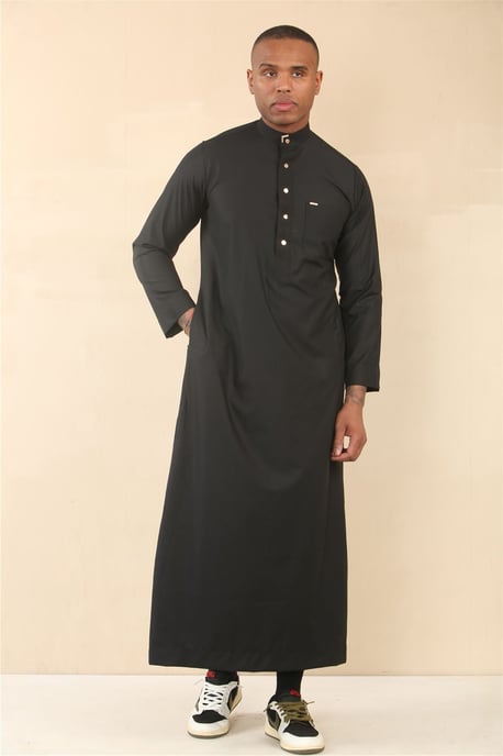 Svarta herrkläder, Jubba-mantel, Thobe, arabiska och saudiska emiratar, islamiska kläder, Thobe, Jubba-mantel - Image 2