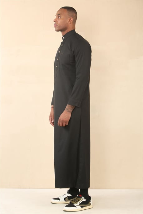 Svarta herrkläder, Jubba-mantel, Thobe, arabiska och saudiska emiratar, islamiska kläder, Thobe, Jubba-mantel - Image 3