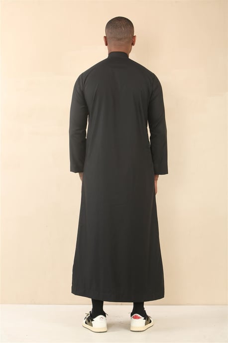 Svarta herrkläder, Jubba-mantel, Thobe, arabiska och saudiska emiratar, islamiska kläder, Thobe, Jubba-mantel - Image 4