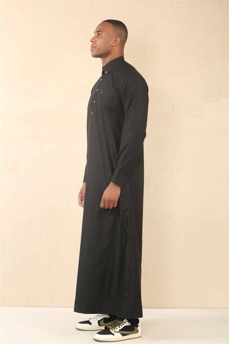 Svarta herrkläder, Jubba-mantel, Thobe, arabiska och saudiska emiratar, islamiska kläder, Thobe, Jubba-mantel - Image 3