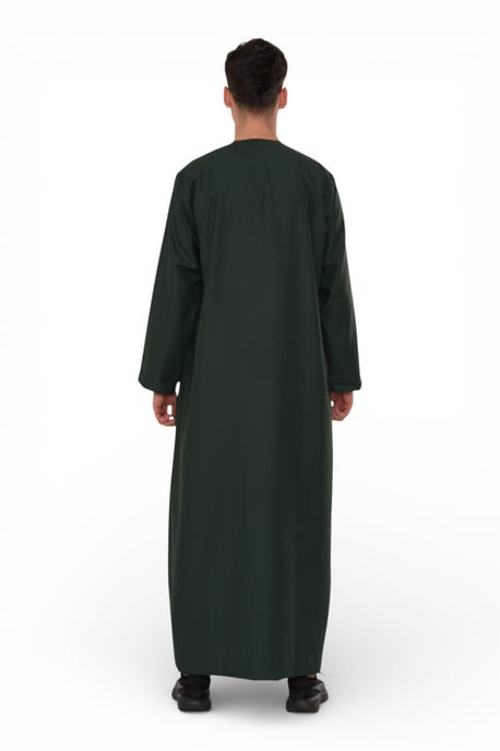 Mens Green Eid Moroccan Thobe Robe Djellaba Ramadan Eid Jubba LFS- HM10 - Image 4