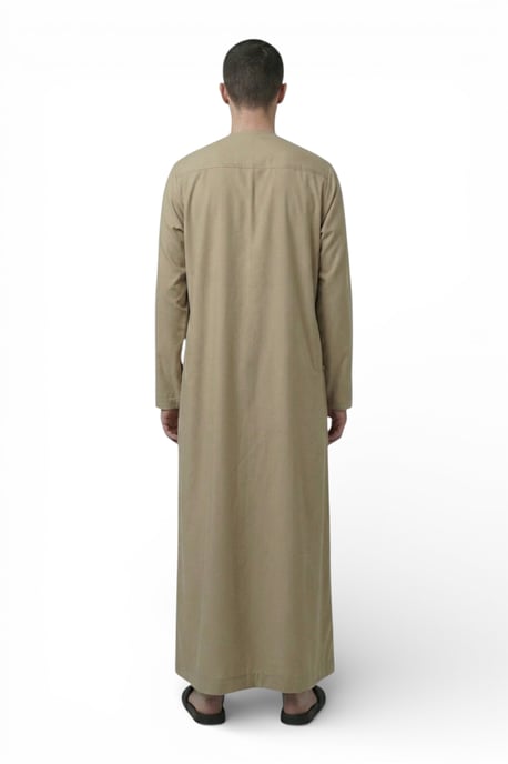 Heren Eid Beige Marokkaanse Jubba Robe Djellaba Ramadan Eid Thobe - HM11 - Image 3