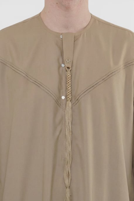 Heren Eid Beige Marokkaanse Jubba Robe Djellaba Ramadan Eid Thobe - HM11 - Image 4